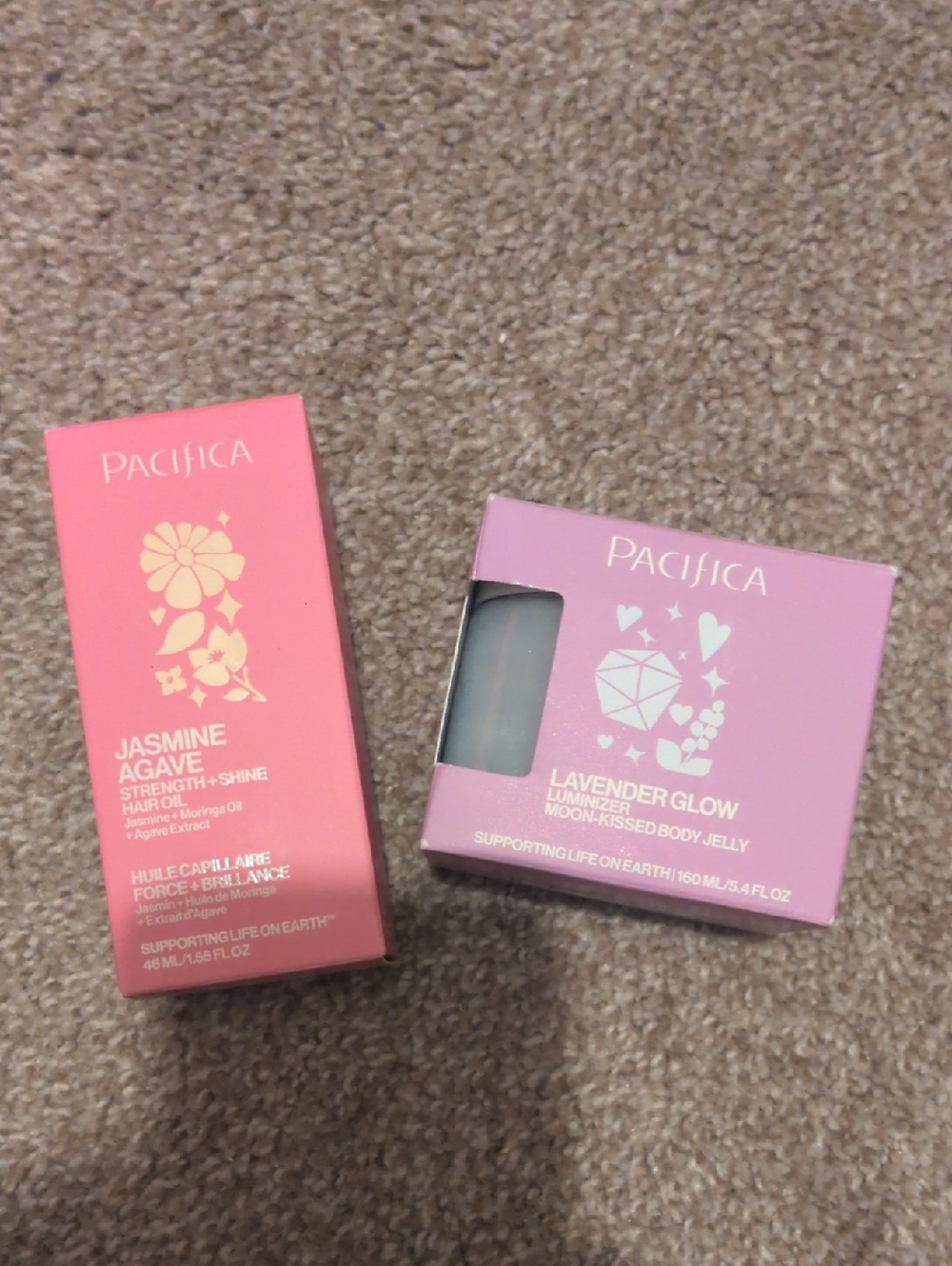 Pacifica Lavender Glow Luminizer & Jasmine Agave Hair Oil